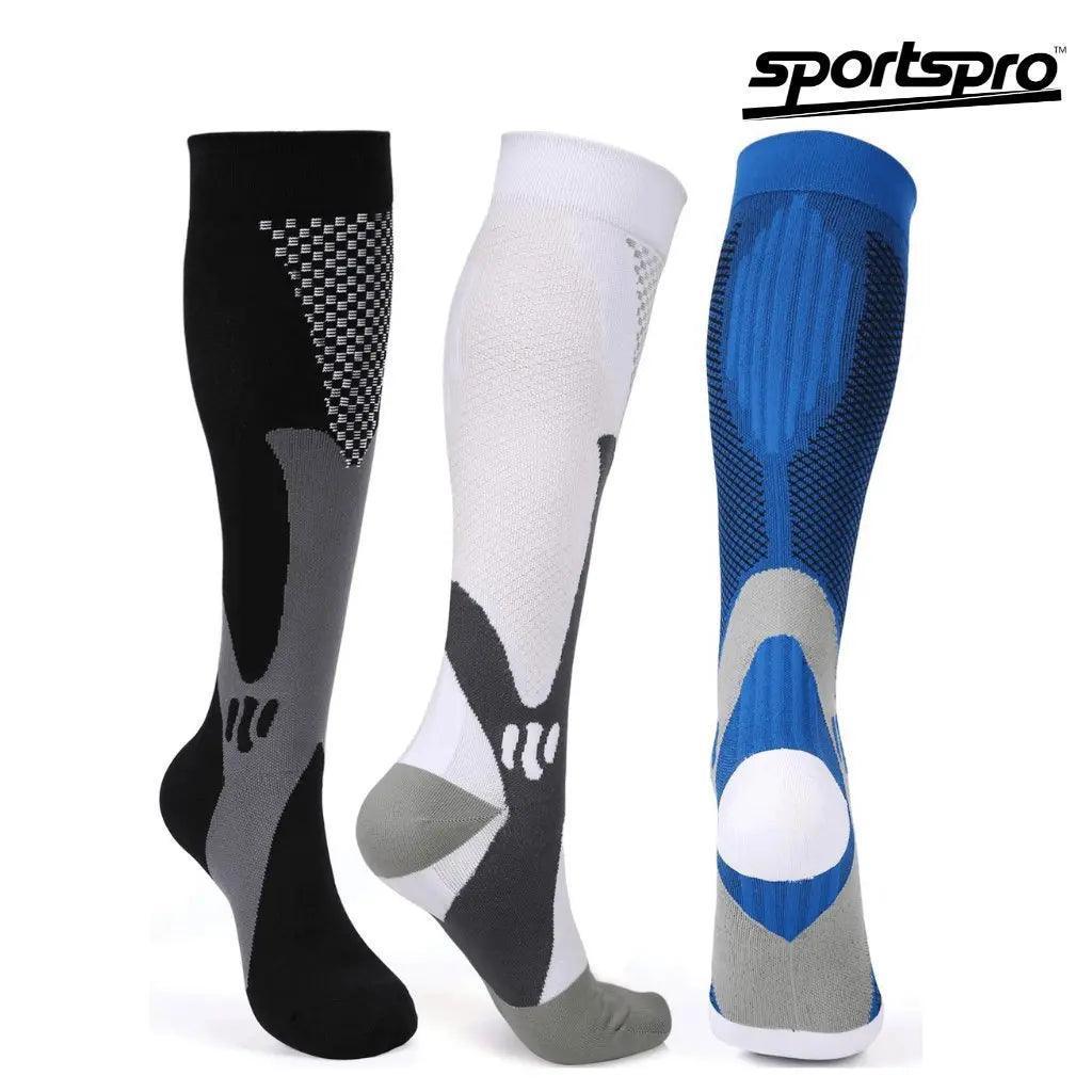 Meia compressão esportiva Mask Pro™ - Ciclismo, Basquete e Corrida Pro - Sports Pro