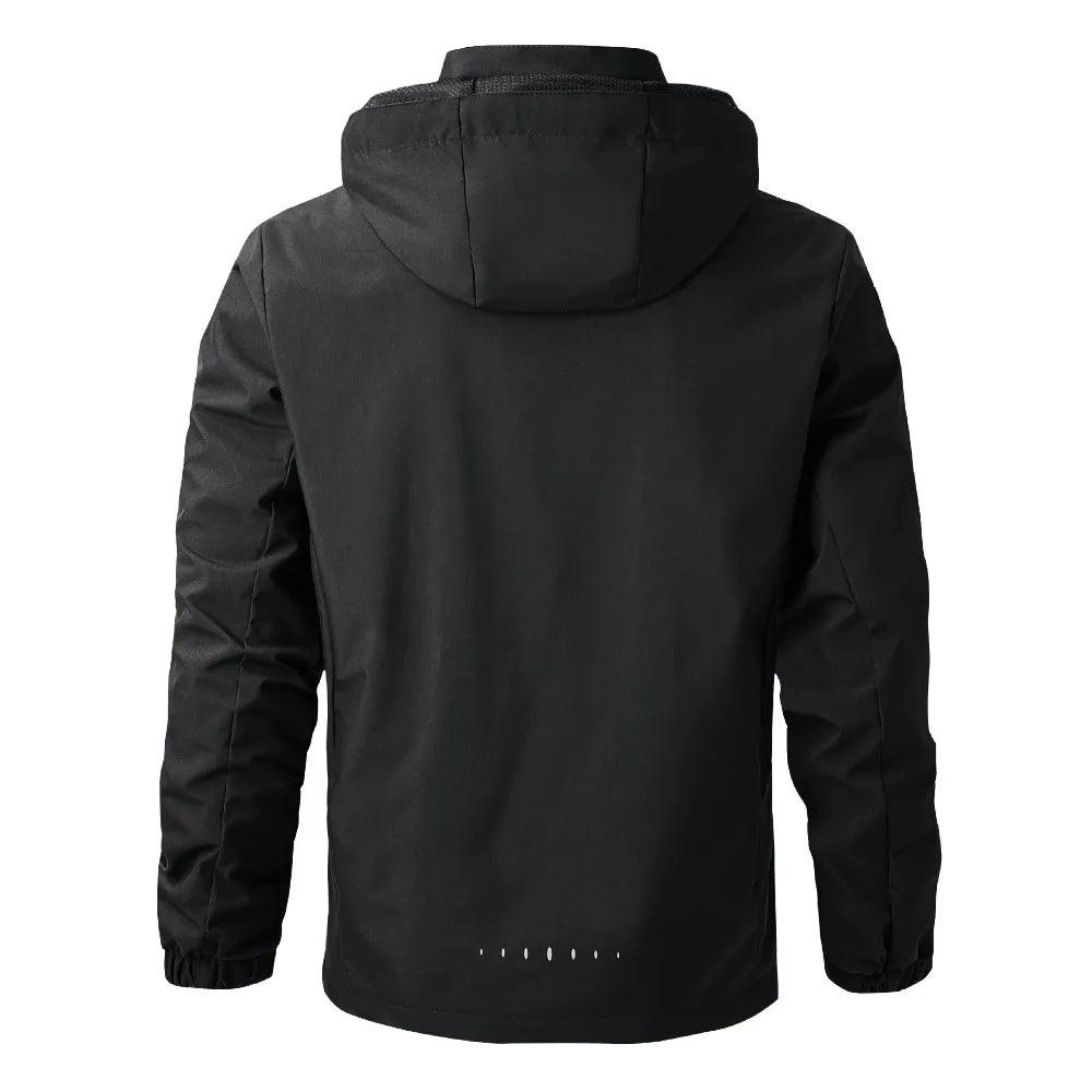 Jaqueta de chuva impermeável masculina leve exterior com capuz capa de chuva ao ar livre caminhadas jaqueta à prova de vento escalada jaquetas ao ar livre