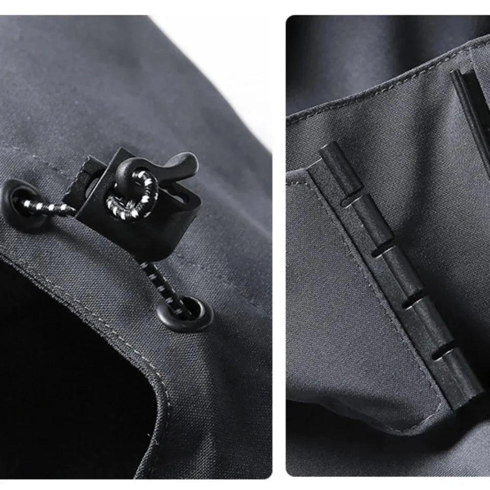 Jaqueta de chuva impermeável masculina leve exterior com capuz capa de chuva ao ar livre caminhadas jaqueta à prova de vento escalada jaquetas ao ar livre