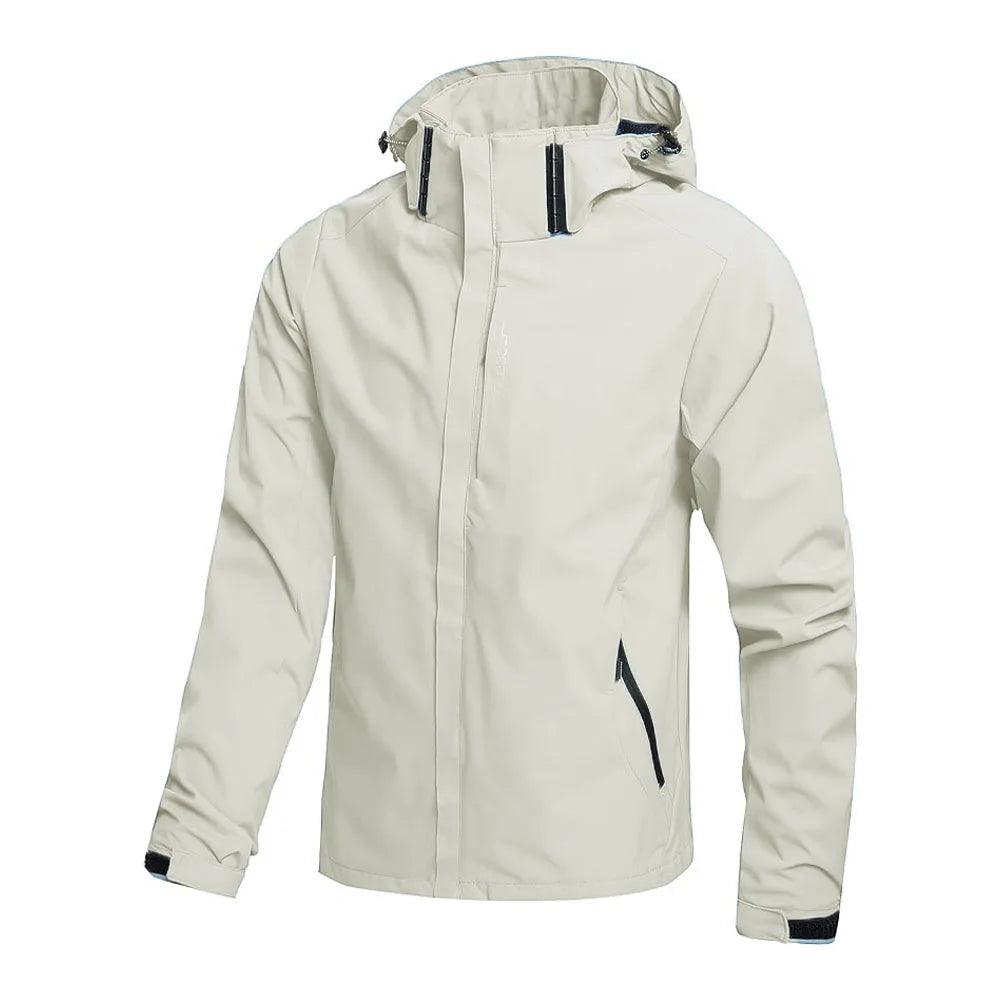 Jaqueta de chuva impermeável masculina leve exterior com capuz capa de chuva ao ar livre caminhadas jaqueta à prova de vento escalada jaquetas ao ar livre